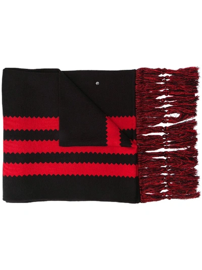 Shop Adidas By 424 X 424 Embroidered Tassel Scarf In Black