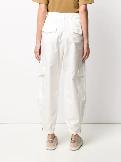 Shop Barena Venezia High Waisted Trousers In White