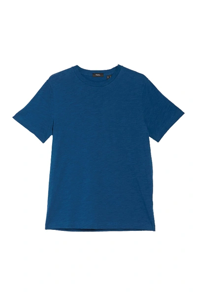 Shop Theory Gaskell Short Sleeve Slub T-shirt In King Fisher