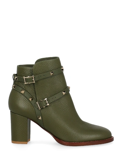 Shop Valentino Ankle Boots In Green