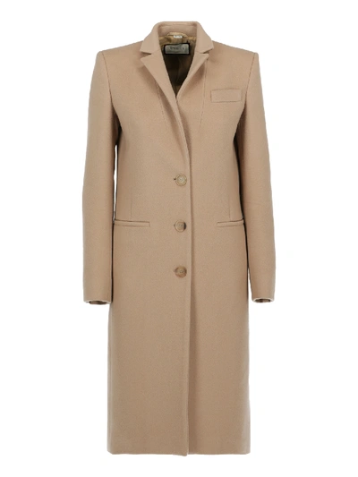 Pre-owned Gucci Single Breasted Coat In Camel Color