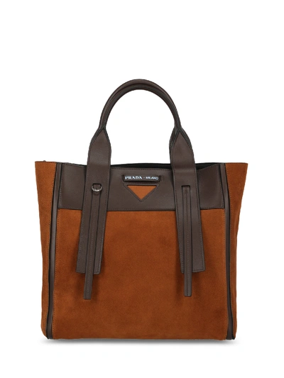 Shop Prada Bag In Brown