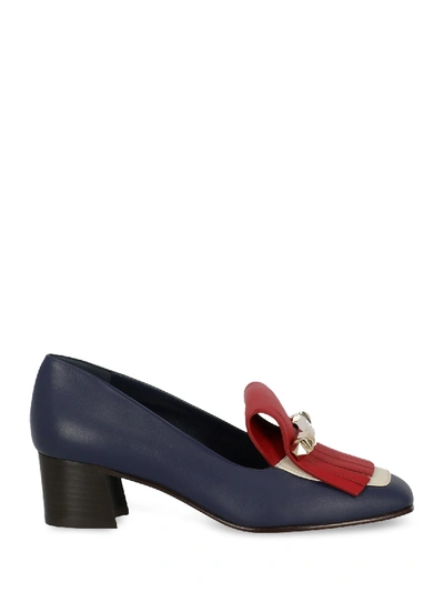 Shop Valentino Loafers In Navy, Red, White