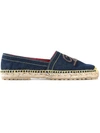 DSQUARED2 appliqué denim espadrilles,RUBBER100%