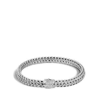 Shop John Hardy Icon Bracelet, 6.5mm In White Diamond