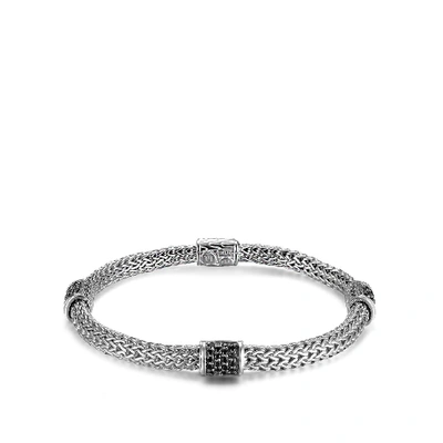 Shop John Hardy Classic Chain 5mm Pavé Icon Bracelet In Treated Black Sapphire