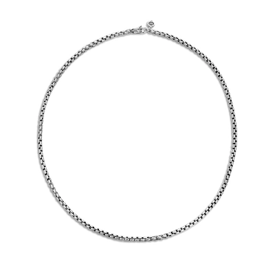 Shop John Hardy Box Chain 3.7mm Necklace In Sterling Silver