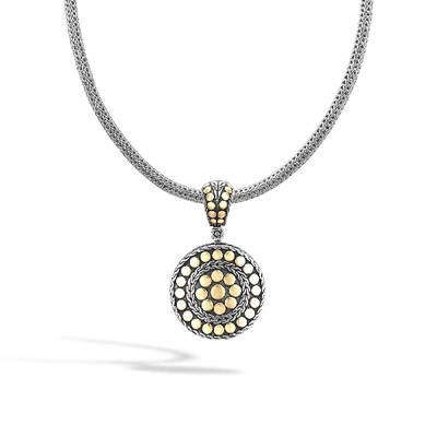 Shop John Hardy Dot Pendant Necklace In Sterling Silver/yellow Gold
