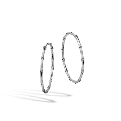 John Hardy Bamboo Large Continuous Hoop Earrings In Sterling Silver
