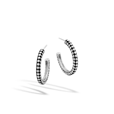 Shop John Hardy Dot Medium Hoop Earring In Sterling Silver