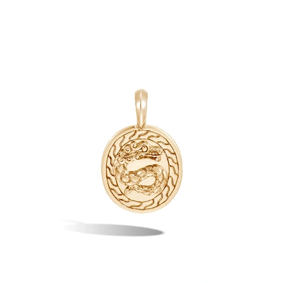 John Hardy Men's 18k Yellow Gold Legends Naga Dragon Medallion Pendant In Gold