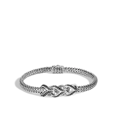 John Hardy Sterling Silver Classic Chain Black Sapphire & Black Spinel Small Bracelet, 5mm