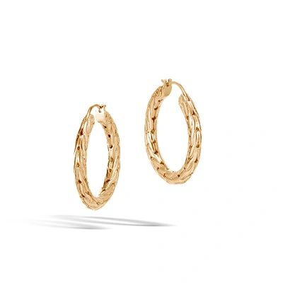 Shop John Hardy Carved Chain Hoop Earring In Gold