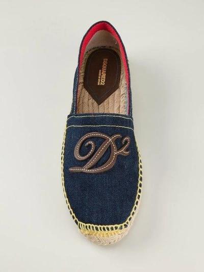 Shop Dsquared2 Appliqué Denim Espadrilles