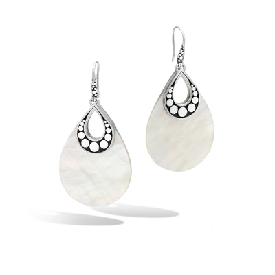 John Hardy ‘dot' Sterling Silver Mother Of Pearl Teardrop Earrings In Black Onyx