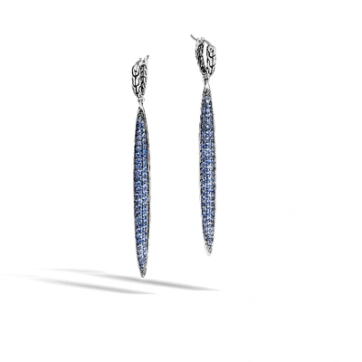 John Hardy Classic Chain Spear Drop Earring In Blue Sapphire