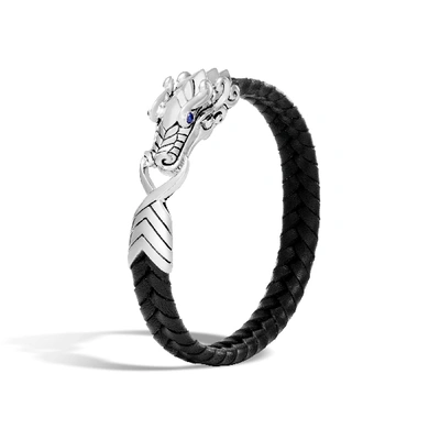 John Hardy Sterling Silver Legends Eagle Black Chalcedony Bracelet In Blue Sapphire