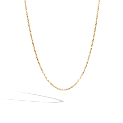 Shop John Hardy Box Chain 1.9mm Necklace In Yellow Gold