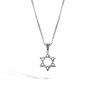 Shop John Hardy Star Of David Pendant Necklace In Silver