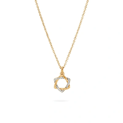 John Hardy Women's 18k Yellow Gold & 0.08 Tcw Diamond Star Of David Pendant Necklace In Gold