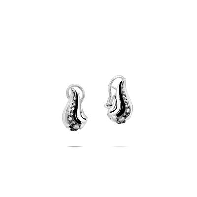 Shop John Hardy Buddha Belly Earring In White Diamond