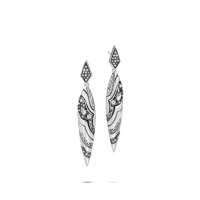 Shop John Hardy Marquis Drop Earring In White Diamond