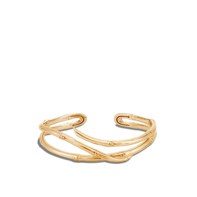 Shop John Hardy Bamboo Flex Cuff Bracelet In 18k Yellow Gold