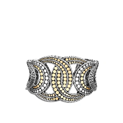 John Hardy Sterling Silver & 18k Yellow Gold Dot Large Cuff Bracelet In Multicolor