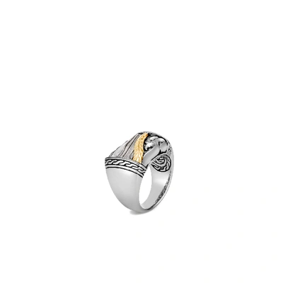 John Hardy Classic Chain Keris Dagger Ring In Sterling Silver/18k Gold