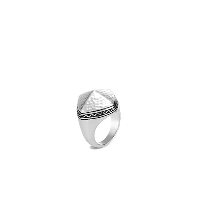 John Hardy Classic Chain Hammered Sugarloaf Ring In Multicolor
