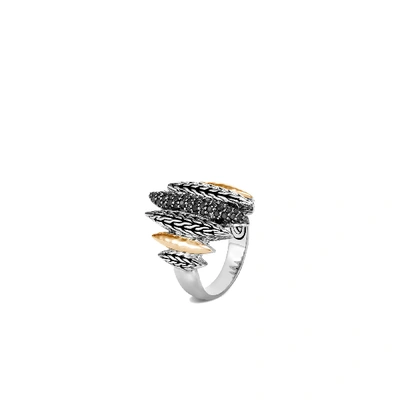 Shop John Hardy Spear Ring Rzs905564blsbn In Black Spinel