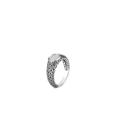 Shop John Hardy Classic Chain Signet Ring In Sterling Silver
