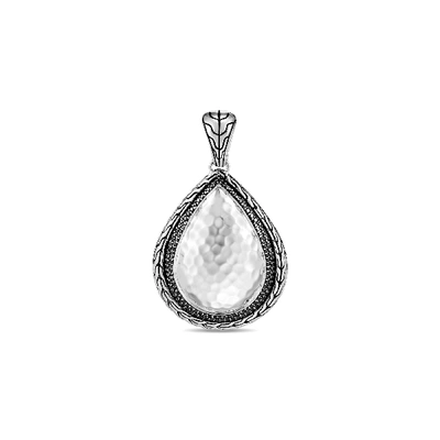 John Hardy Women's Classic Chain Hammered Sterling Silver & Mixed-stone Enhancer Pendant In Black Spinel