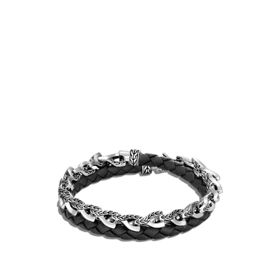John Hardy Asli Leather Hybrid Wrap Bracelet In Silver And Gold