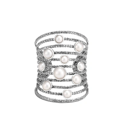 John Hardy Mabe Pearl Multi Row 6.25 Cuff Bracelet In Cultured Mabe Fresh Water Pearl