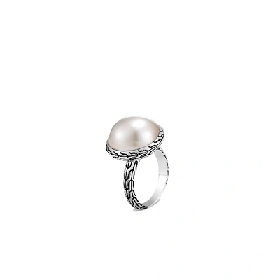 Shop John Hardy Pearl 3mm Cocktail Ring In Cultured Mabe Fresh Water Pearl