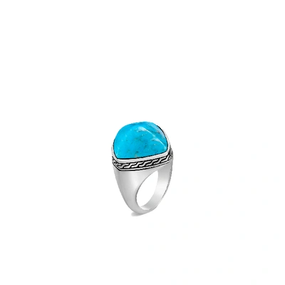 Shop John Hardy Sugarloaf Dome Ring Rbs905211tq In Treated Turquoise