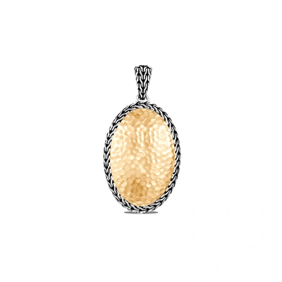 John Hardy Women's Classic Chain 18k Yellow Gold & Sterling Silver Oval Enhancer Pendant In Multicolor