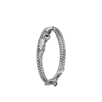 Shop John Hardy Naga Wrap Bracelet In Silver