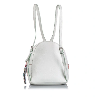 Pre-owned Fendi Mini By The Way Backpack In White