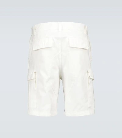 Shop Brunello Cucinelli Cotton Cargo Shorts In White