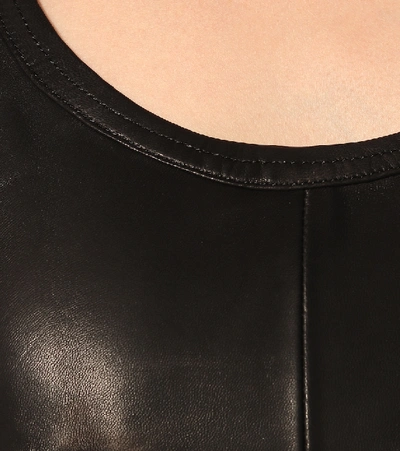 Shop Helmut Lang Leather Minidress In Black
