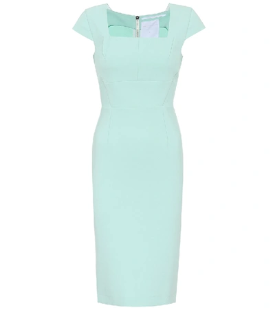 Shop Roland Mouret Jeddler Stretch-crêpe Dress In Green