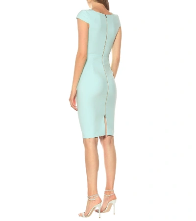 Shop Roland Mouret Jeddler Stretch-crêpe Dress In Green