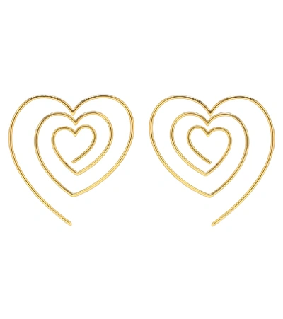 Shop Y/project Heart-shaped Spiral Earrings In Gold