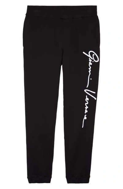 Shop Versace Signature Sweatpants In Black