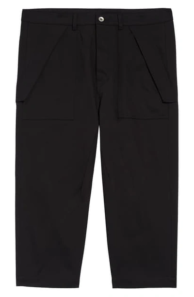 Shop Rick Owens Drkshdw Crop Cargo Pants In Black