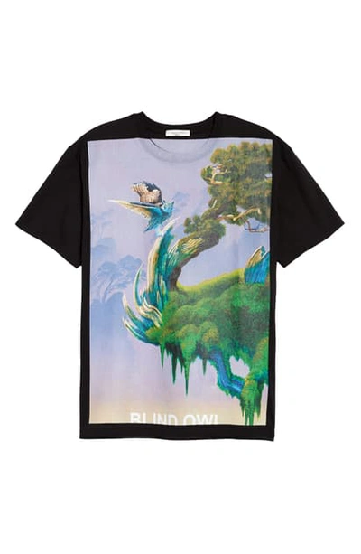 Shop Valentino Blind Owl Graphic Tee In Multi