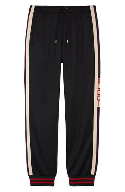 Shop Gucci Taping Track Pants In Black