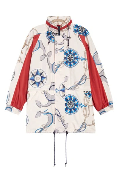 Shop Gucci Anchor Print Jacket In Red